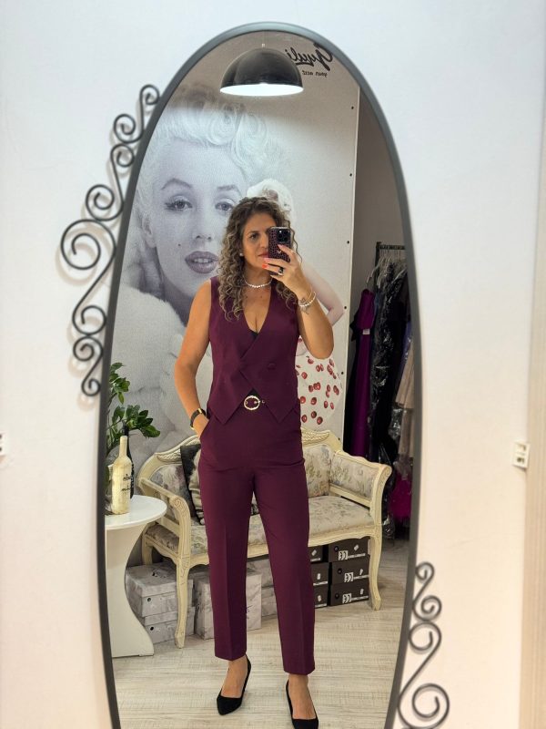 Compleu 3 piese burgundi