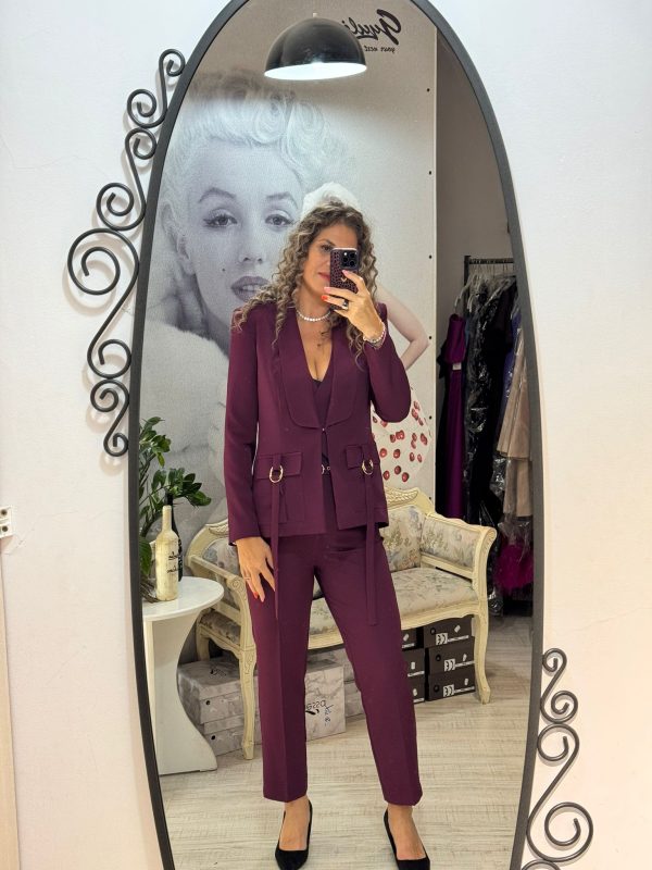 Compleu 3 piese burgundi