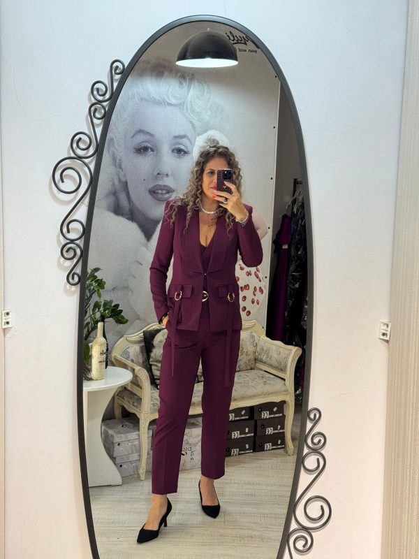 Compleu 3 piese burgundi