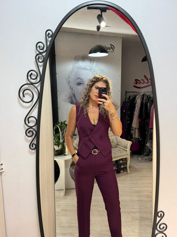 Compleu 3 piese burgundi