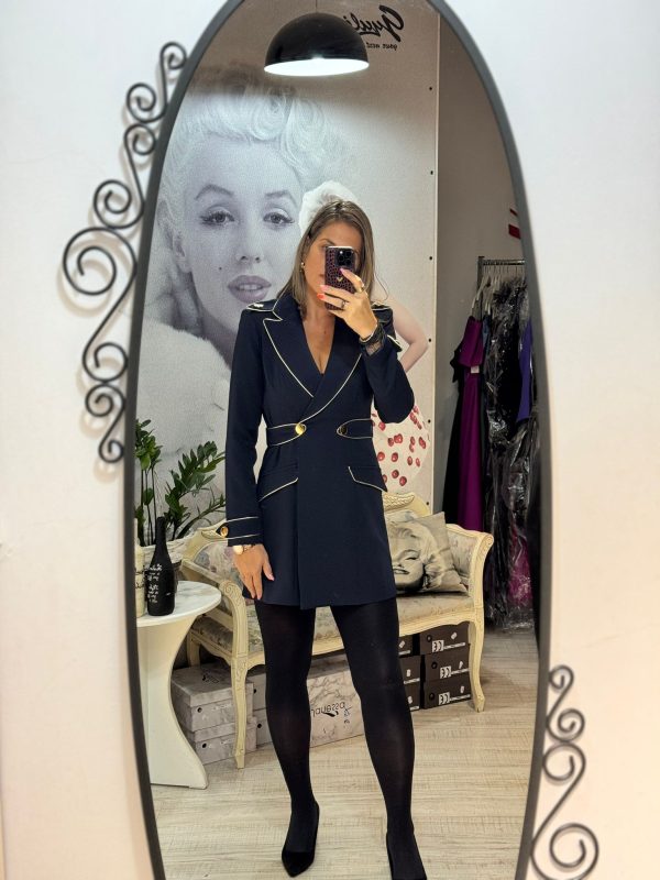 Rochie sacou bleumarin