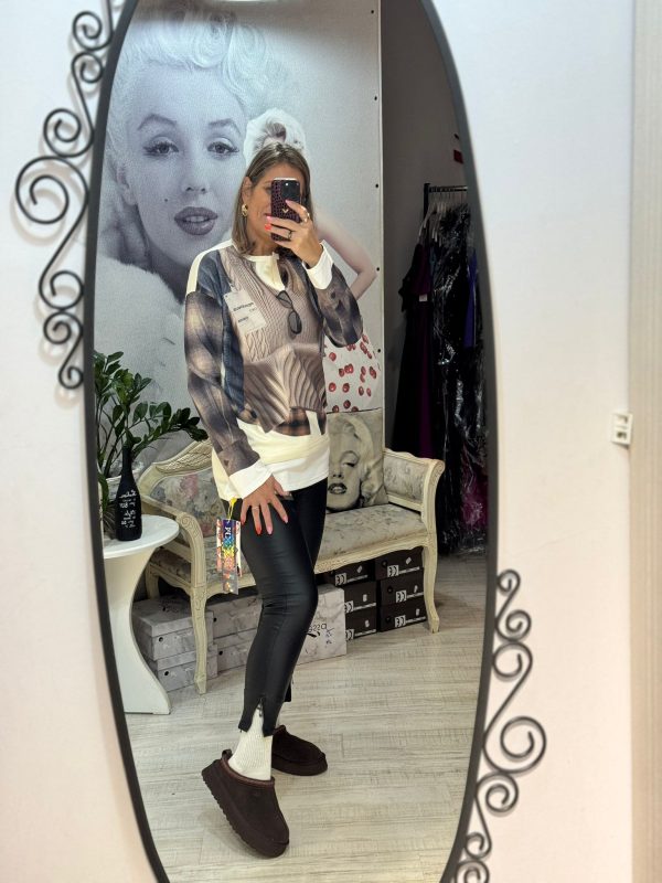 Bluza lunga cu imprimeu