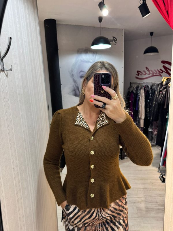 WhatsApp Image 2025-10-24 at 22.02.09 (3) Pulover maro cu pietricele la guler