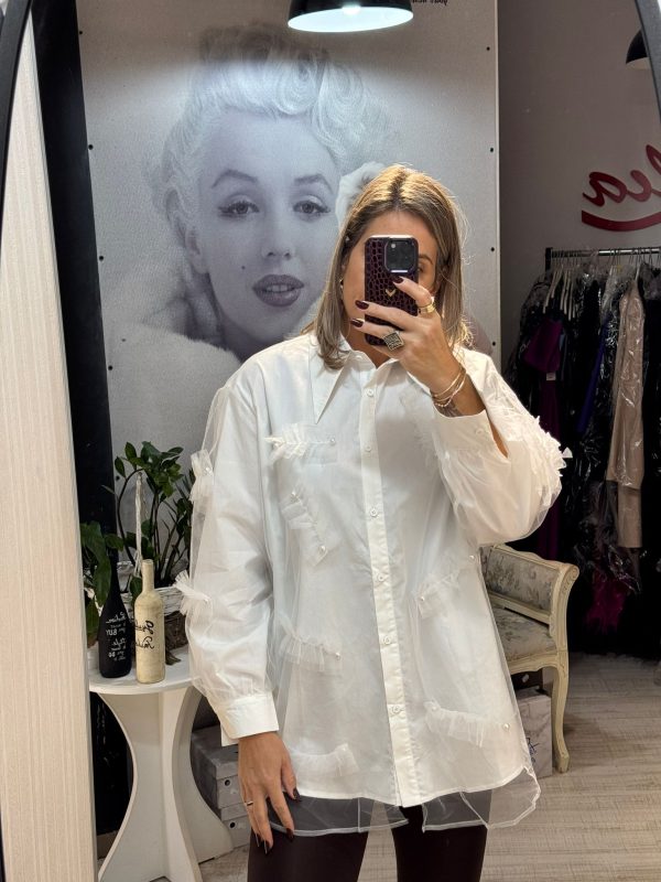 Camasa dublata cu tull