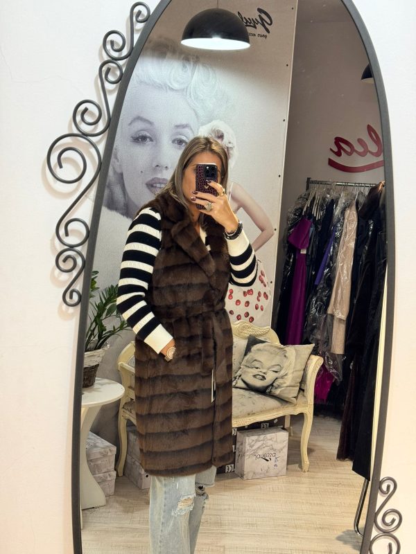 Vesta lunga din blana