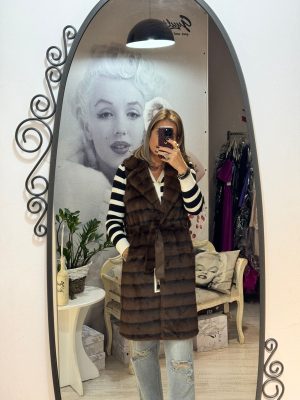 Vesta lunga din blana