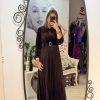 Rochie maxi,din catifea