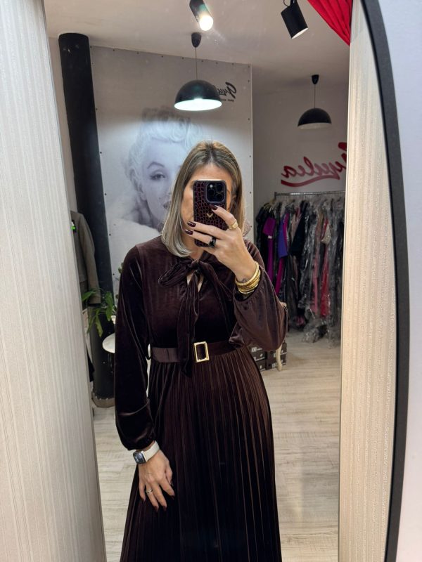 Rochie maxi,din catifea