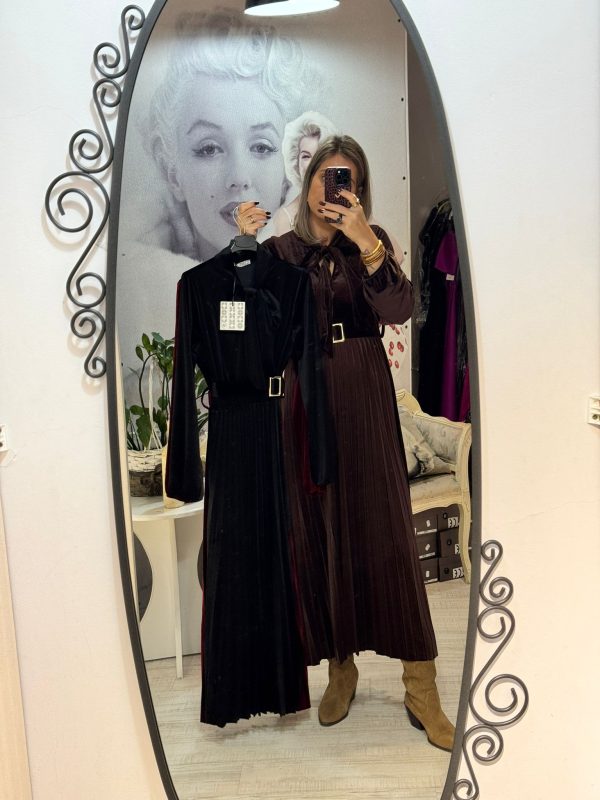 Rochie maxi,din catifea