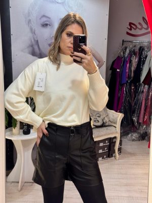 Pantaloni scurti piele eco