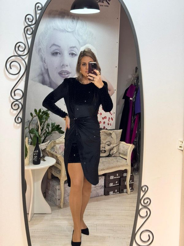 Rochie catifea cu sclipici