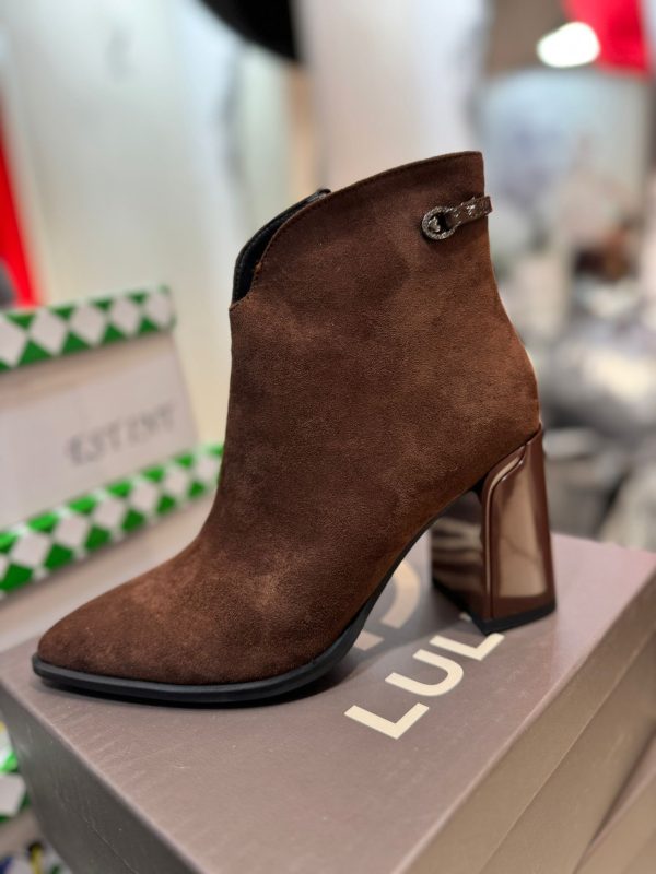 Botine maro piele eco