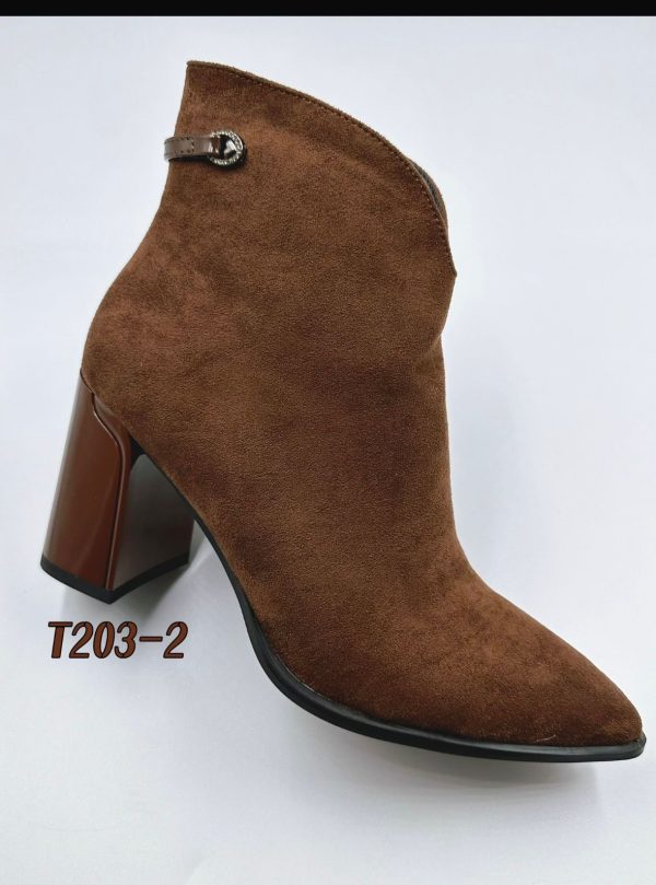 Botine maro piele eco