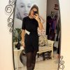 Rochie neagra cu accesoriu argintiu in talie