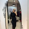 Rochie neagra,midi ,cu cordon in talie