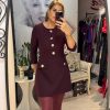 Rochie burgungi cu maneci scurte