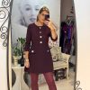 Rochie burgungi cu maneci scurte