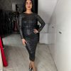 Rochie din lurex cu spatele gol