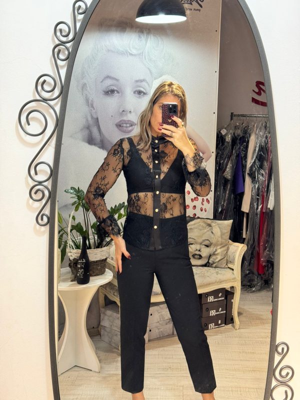 Camasa neagra din dantela