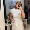 Rochie alba scurta fara maneci