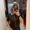 Bluza cu guler bleu