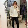 Blug momfit negru cu pietricele laterale