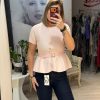 Bluza cu volan si curea in talie