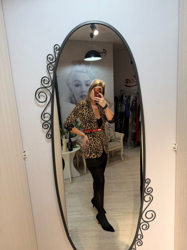 Compleu cu sacou animal print