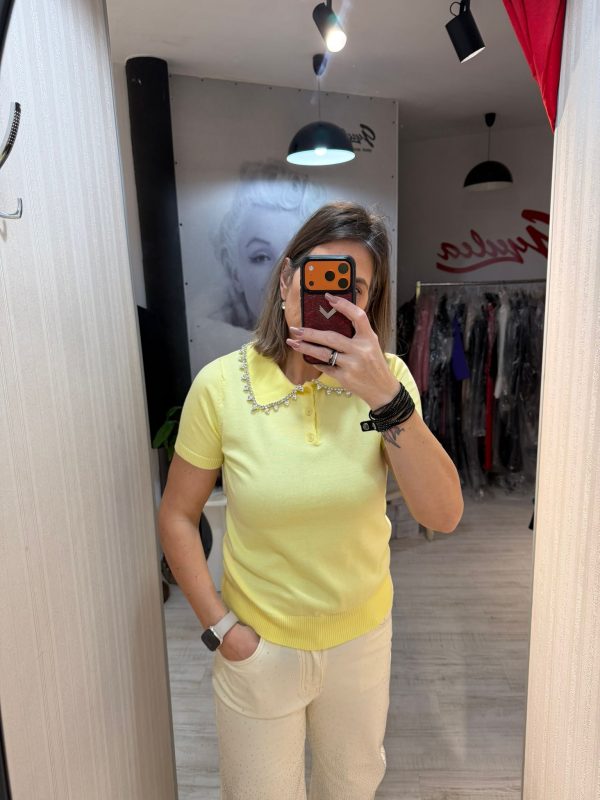 Bluza cu guler pietricele