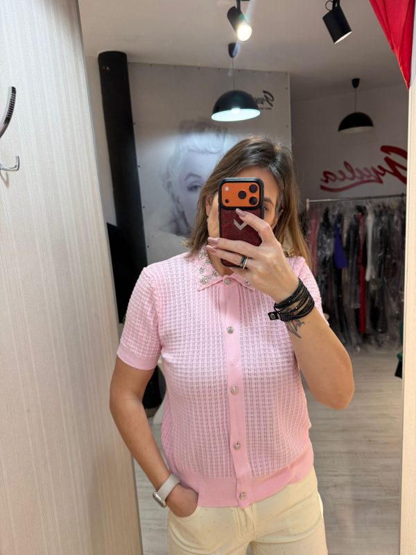 Bluza bella cu guler si pietricele