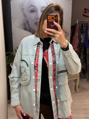 Jacheta tip camasa din blug