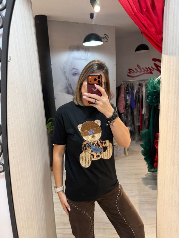 Tricou scurt cu urs