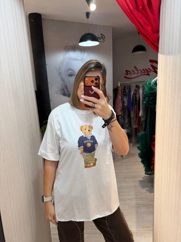 Tricou lung cu urs