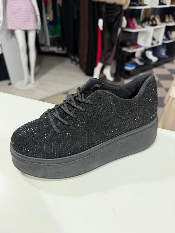 Sneakers negru cu pietricele