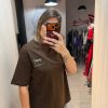 Tricou brown cu esarfa