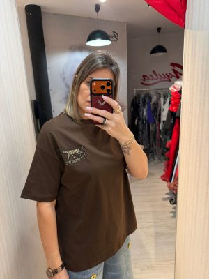 Tricou brown cu esarfa
