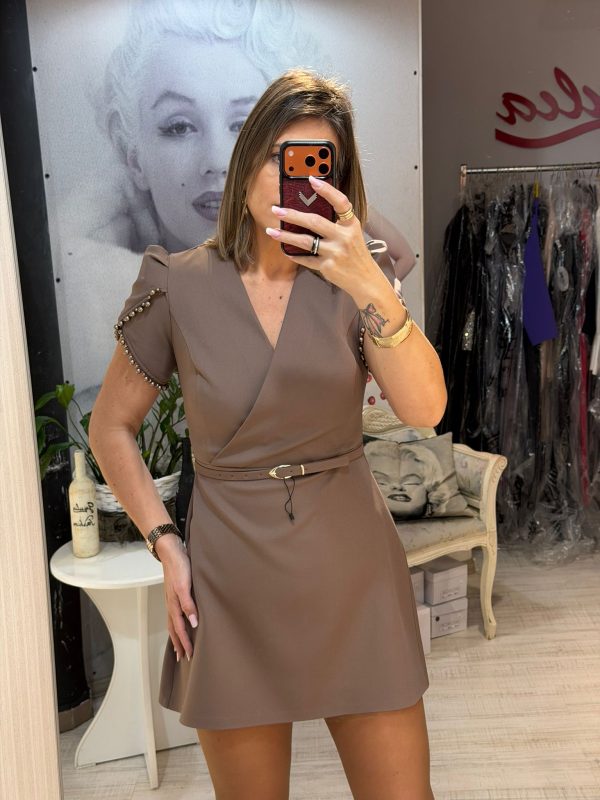 Rochie cappucino scurta