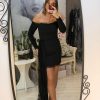 Rochie scurta cu trena din dantela