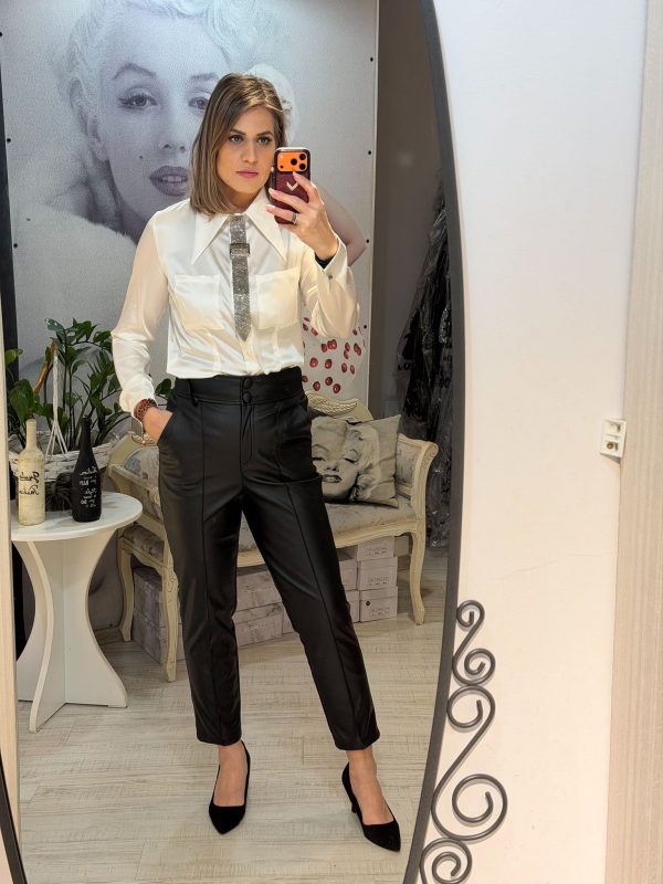 Camasa alba cu cravata detasabila