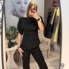 Compleu cu pantalon evazat