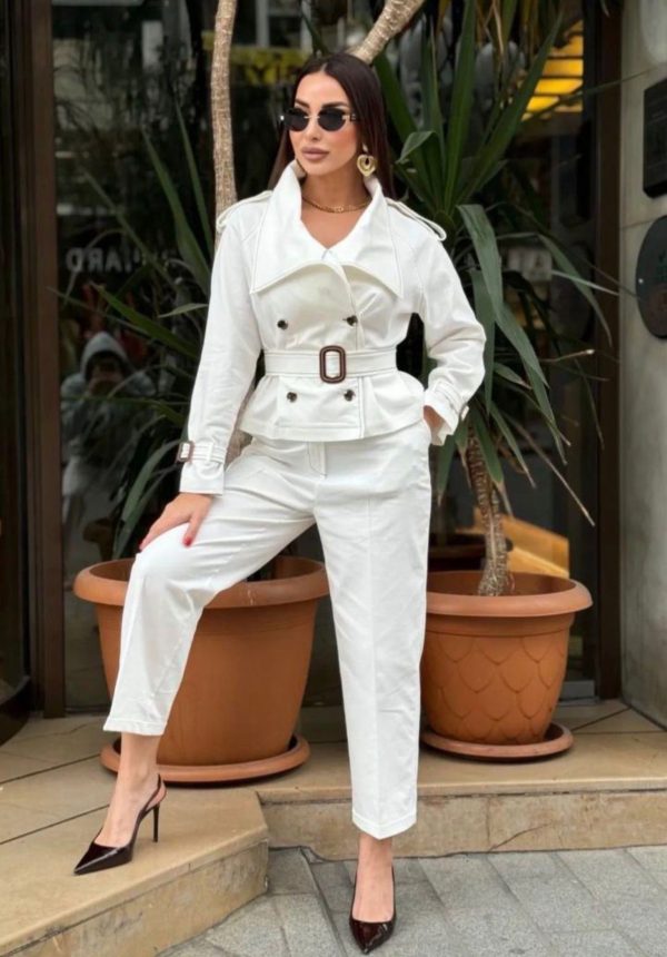 Compleu alb doua piese