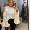 Camasa alba cu maneci largi