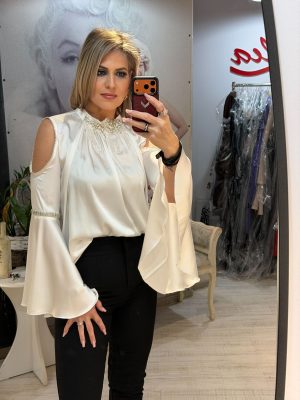 Camasa alba cu maneci largi