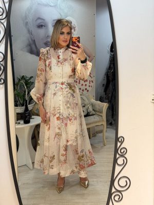 Rochie midi cu floricele