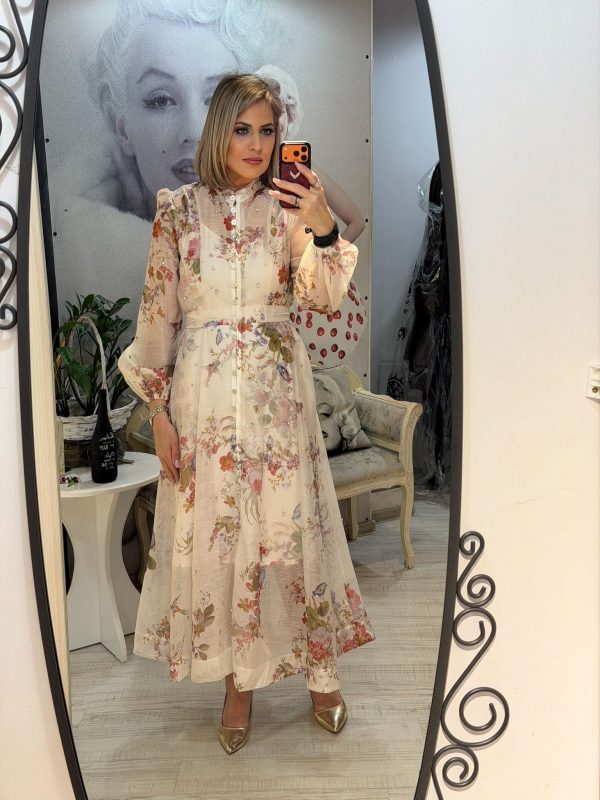 Rochie midi cu floricele