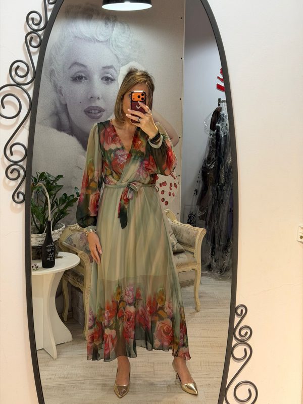 Rochii midi inflorate