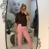 Pantaloni karol roz