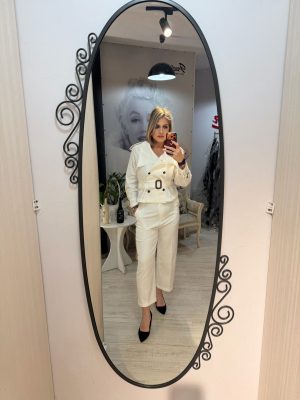 Compleu alb doua piese