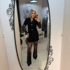 Compleu negru cu pantaloni din dantela