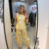 Compleu colorat cu pantaloni balon
